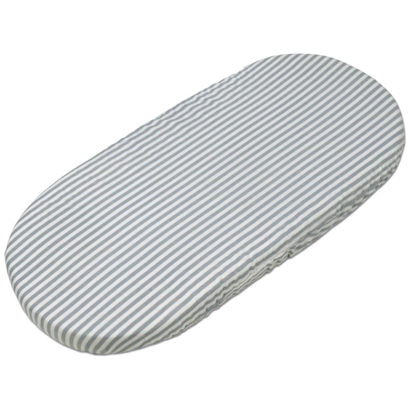 Lot de 2 draps housses pour nacelle Praliné Vichy Rayures Matcha Walking Mum Produit 5